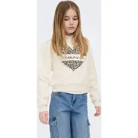 ONLY GIRLS Sweat-shirt 'KOGCooper' mastic / noir / blanc cassé