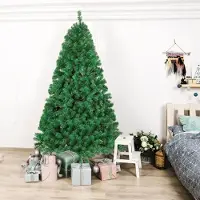 Peviasot Arbre de Noël artificiel , 210 cm, vert, avec 950 extrémités de branches, en PVC, avec support en métal