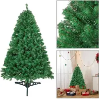 Eikuavons , sapin de Noël artificiel, 120 cm, vert, avec 220 branches, en PVC, avec support en plastique