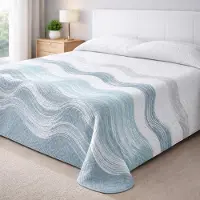 Merkloos Couverture Paraiso pour lit de 105 cm - Bouti vert, dimensions 200 x 260 cm