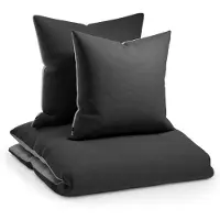 Merkloos Housse de couette Set Soft Wonder, 200 x 200 cm, gris foncé/gris clair