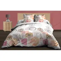 Merkloos Couvre-lit en coton de 240 x 260 cm, comprenant 2 taies d'oreiller