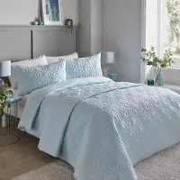 Merkloos Ensemble de housses de couette Serene Cavali Pinsonic, taille super king, couleur bleu ciel