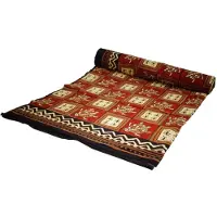 Merkloos Couette en coton imprimée à la main, avec un motif floral réalisé par la technique du bloc