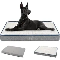 Merkloos Coussin pour chien réversible, adapté aux petites, moyennes et grandes races, avec housse lavable