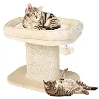 Merkloos Arbre à chat avec coussin en peluche et jouets