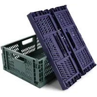 Merkloos Boîtes de rangement pliables, lot de 2