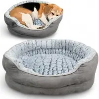 Merkloos Lit pour chien, doux et confortable, 55 x 45 x 17 cm - Antidérapant - Lavable - En peluche - Un endroit douillet pour se reposer - Offre un grand confort - Lit pour chien