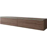 MINIO go for it MINIO, meuble TV DONNA, 180 cm, avec éclairage LED - finition noyer Villa
