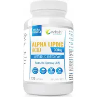 Wish , Acide alpha-lipoïque ALA 200 mg, 120 gélules