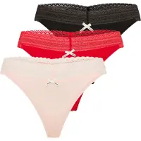 HUGO underwear String rosé / rouge / noir