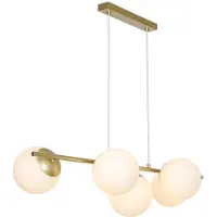Nordlux Lampe pendante scandinave Lilly Or avec blanc