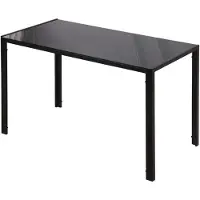 HOMCOM Table de salle à manger/de cuisine pour 4 personnes, table de salle à manger en métal pour la cuisine