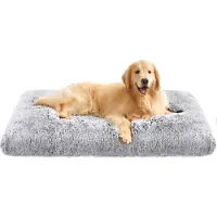 Merkloos Lit pour chien doux et chaud - Coussin moelleux pour chien - 122 x 74 cm - Lavable - Respirant - 10 cm d'épaisseur - Lit pour chien