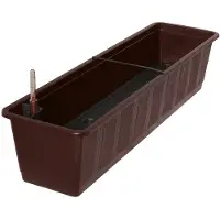 Geli Bac d'arrosage Aqua Green, 80 cm, en plastique marron (80 x 21 x 17.50 cm)