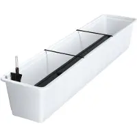 Geli Bac d'arrosage Aqua Green, 100 cm, en plastique blanc (100 x 21 x 17.50 cm)