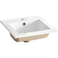 Comad Lavabo en céramique, dimensions 42x42 cm, blanc, forme carrée
