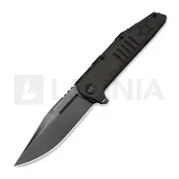 We Knife Couteau pliant Temper, Charcoal Gray Titanium, Polished