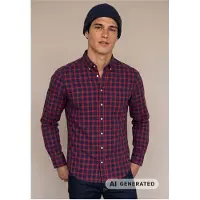Fynch&Hatton Casual Fit Chemise Brique, A carreaux