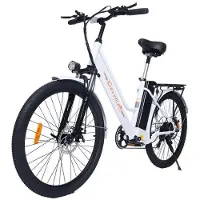 Shengmilo Vélo électrique C26 Pro, idéal pour la circulation urbaine, 250 W, 36 V, 20 Ah, roues de 26 pouces, freins à disque mécaniques, capacité de charge maximale de 120 kg, couleur : blanc