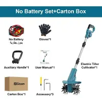 StarTech.com Fraise à gazon électrique sans balais - Cultivateur à batterie - Pour batterie 18 V - Appareil uniquement, sans batterie ni câble d'alimentation