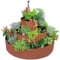 Merkloos Spirale de jardin en métal, imitation rouille