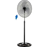 OEM Ventilateur sur pied, diamètre de 45 cm, réglable en hauteur jusqu'à 130 cm, 3 vitesses, minuterie jusqu'à 7,5 heures, moteur ultra-silencieux