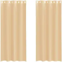 vidaXL Voile Rideaux avec œillets 2 pcs. couleur sable