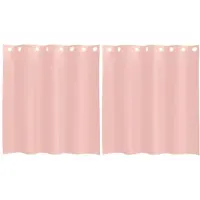 vidaXL Voile Rideaux avec oeillets 2 pcs. Rose 140x140 cm