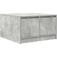 vidaXL Table basse avec tiroirs gris béton 70,5x70x40 cm