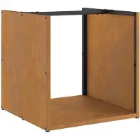 vidaXL Étagère à bois de chauffage 40x40x40 cm Acier résistant aux intempéries