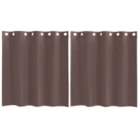 vidaXL Voile Rideaux avec oeillets 2 pcs. Marron 140x140 cm