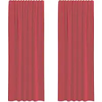 vidaXL Voile Rideaux avec passants 2 pcs. Rouge vin 140x260 cm
