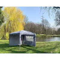 Merkloos Pavillon de jardin de 2 x 2 mètres, avec protection UV et parois latérales