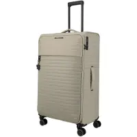 Merkloos Valise à roulettes souple avec 4 roues, couleur nude satiné