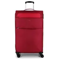 Merkloos Valise trolley unie de 50 cm, rouge, avec serrure TSA
