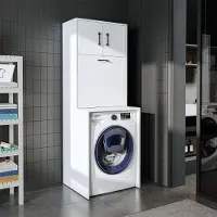 Skye Decor , armoire de rangement pour lave-linge, de haute qualité, blanche, dimensions : 65 x 180,5 x 63,2 cm, 100% mélaminé
