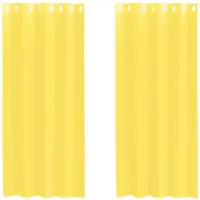 vidaXL Voile Rideaux avec oeillets 2 pcs. Jaune