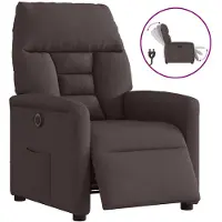 vidaXL Fauteuil relax électrique brun foncé Tissu