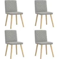 vidaXL Chaises de salle à manger 4 pcs. Tissu gris nuage