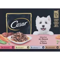 Cesar Adult Sélection pâtée en sauce multipack en sachets pour chien (100 g)