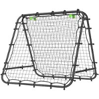 HOMCOM Panneau de rebond pour ballon de football, filet de rebond double face