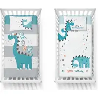 Detexpol Parure de lit 100x135 Dinosaure Bambou Coton