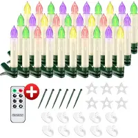 Monzana 30x Bougies de Noël LED multicolore