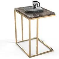 Xl Moebel Gmbh Table d'appoint moderne en acier inoxydable Table basse de salon Meubles de designer