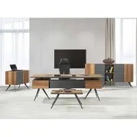 Xl Moebel Gmbh Schreibtisch Couchtisch Sideboard Büroassistentin Dunkles Holz Arbeitszimmer