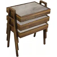Xl Moebel Gmbh Moderner grauer Holz-Couchtisch-Set für Wohnzimmer