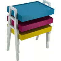 AEA Mehrfarbiges Holz Couchtisch-Set modern und stilvoll