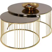 AEA Goldener Couchtisch aus Edelstahl in elegantem Design