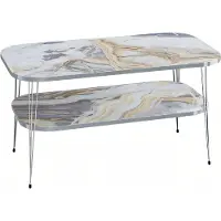 Xl Moebel Gmbh Moderner bunter Couchtisch aus Holz mit stilvollem Design